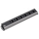 Bachmann multiprise 6x contact de terre, compatible rack 19 pouces, 2 m