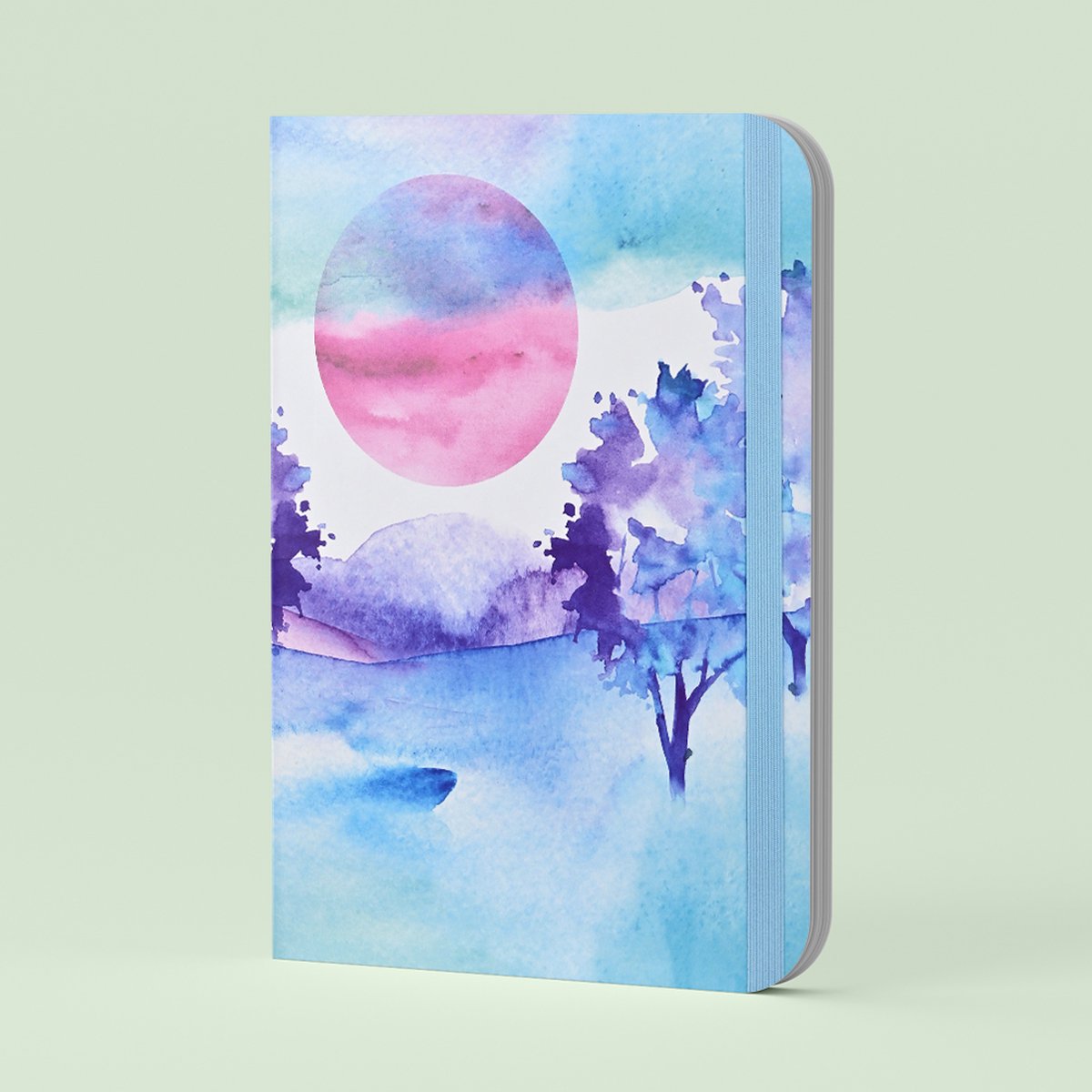 Carnet Peter Pauper taille moyenne - reflets - avec fermeture élastique - 16x21 cm