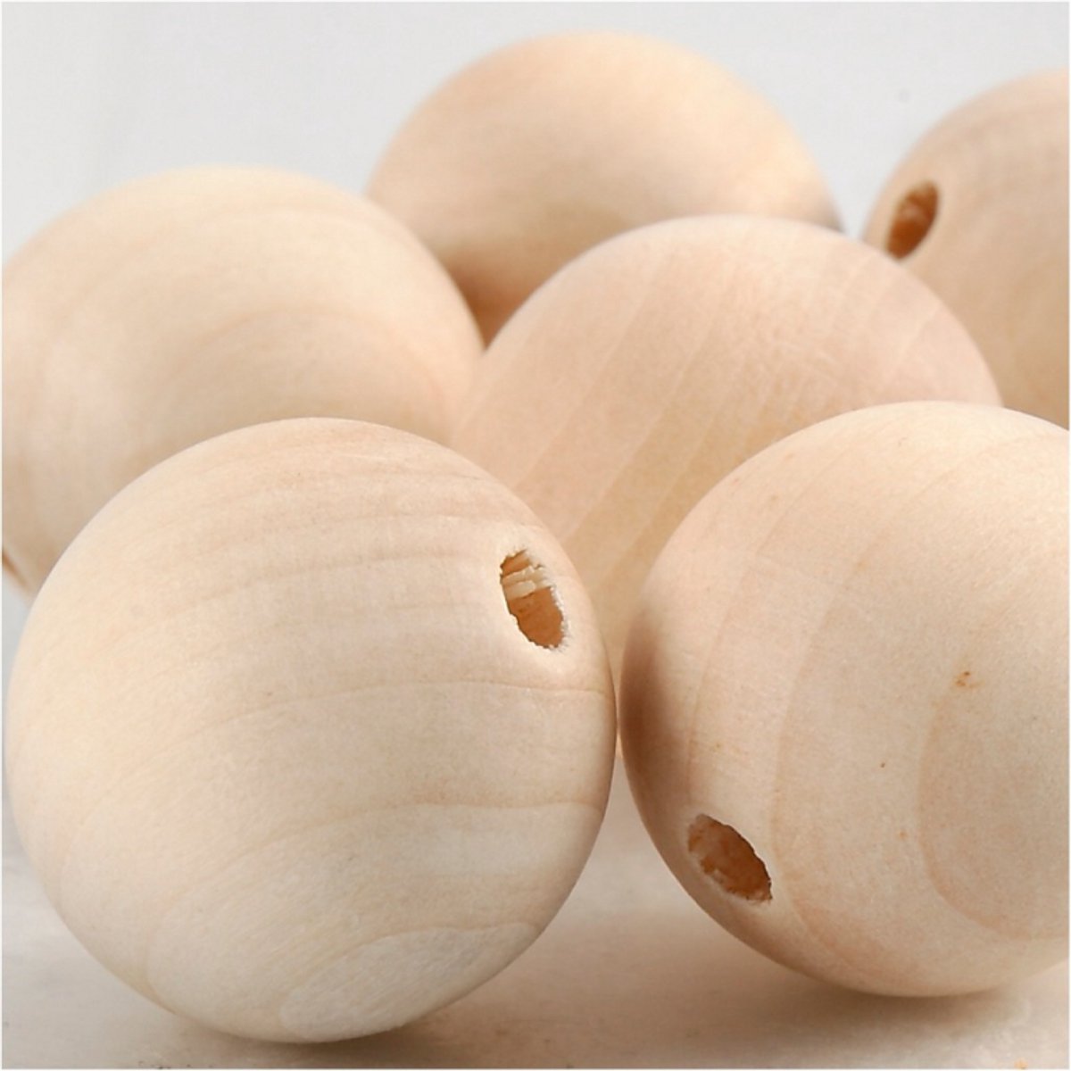 Perles en bois Ø 25 mm, 8e.