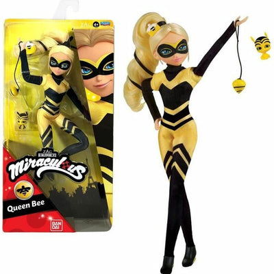 Bandai - coccinelle miraculeuse - poupée mannequin 26 cm - reine des abeilles - poupée miraculeuse avec yo-yo et kami - miraculeuse sous licence officielle - poupée reine des abeilles - p50003