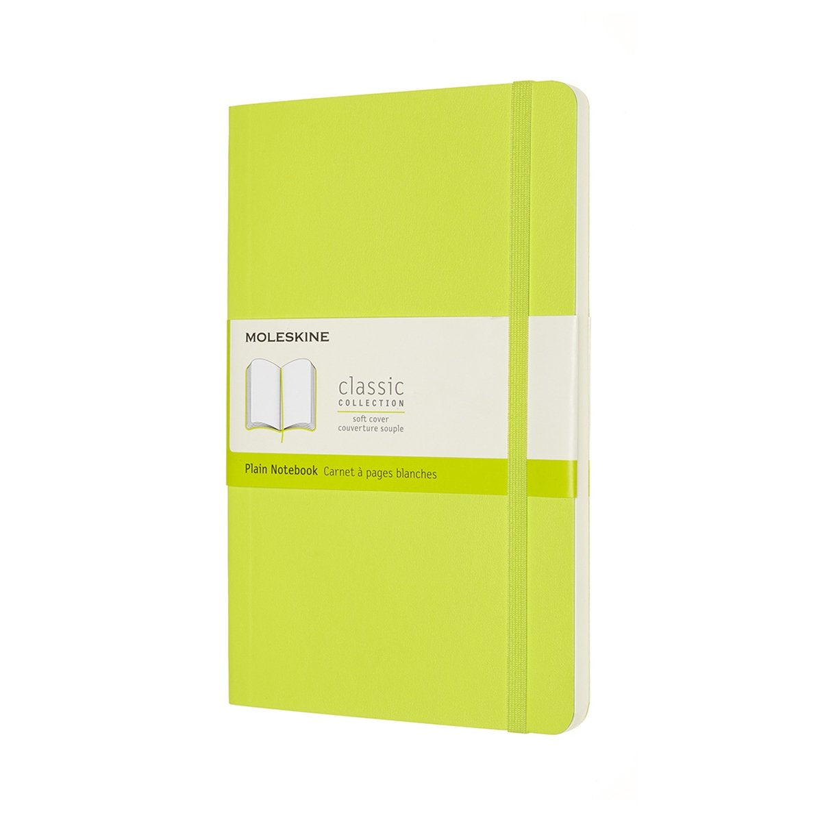 Carnet classique Moleskine - grand - couverture souple - vierge - vert citron