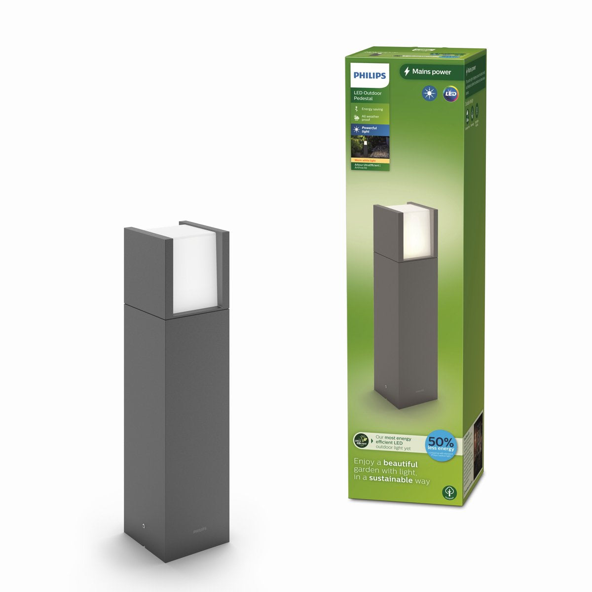 Philips LED Lampe sur pied Philips Arbor - ultra efficace - anthracite - 3,8w