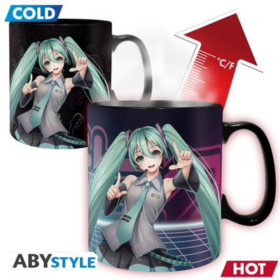 Abystyle hatsune miku - mug changement de chaleur - 460 ml - hatsune miku - carton