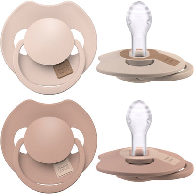 Difrax lovi sucette dynamique - prime - 6 à 18 mois - beige marron - 2 pièces