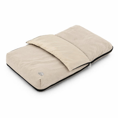 Lit d'avion Deryan airtraveller - oreiller de voyage avec matelas - plié de manière compacte - crème