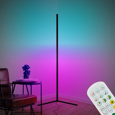 B.K.licht - Lampadaire LED - Éclairage d'ambiance RGBIC - Lampe sur pied avec télécommande - dimmable - lumière colorée - H : 143 cm