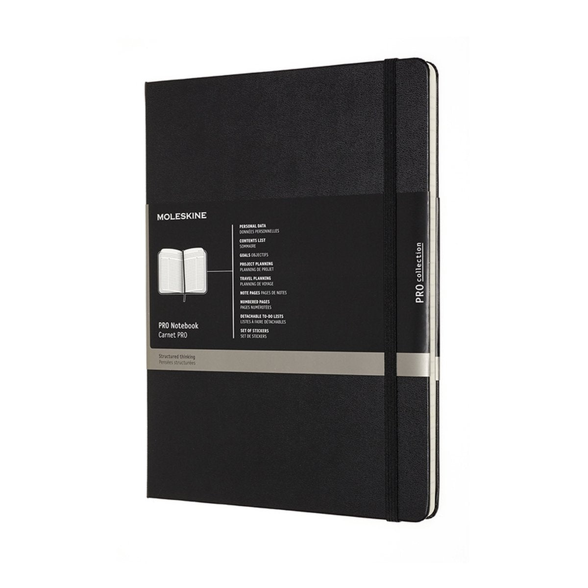 Carnet professionnel Moleskine - extra large - couverture rigide - noir