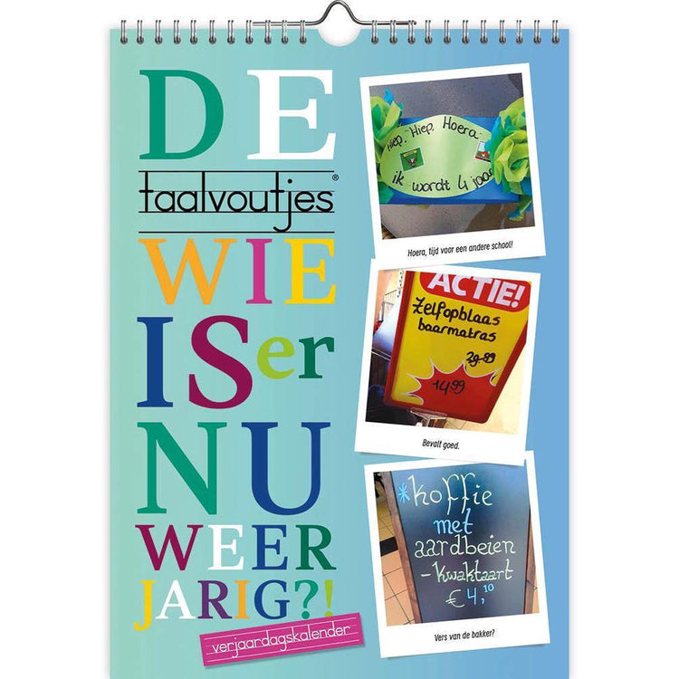 Calendrier d'anniversaire erreurs de langue a4