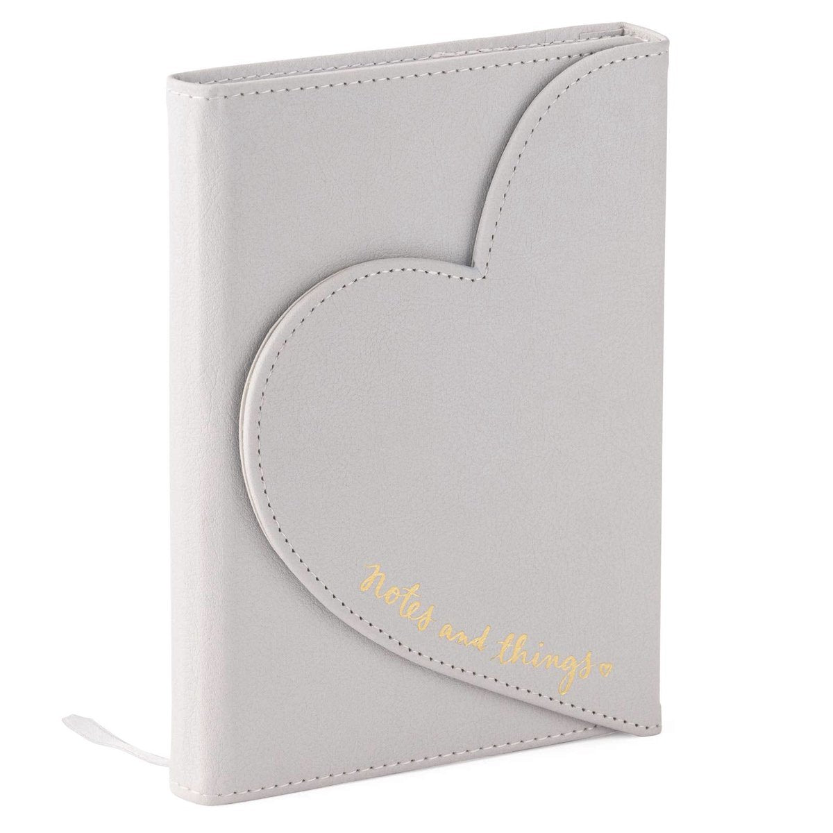 Carnet Eccolo - enveloppe coeur - gris - trait - env. 13x18 cm-ec-dl409c