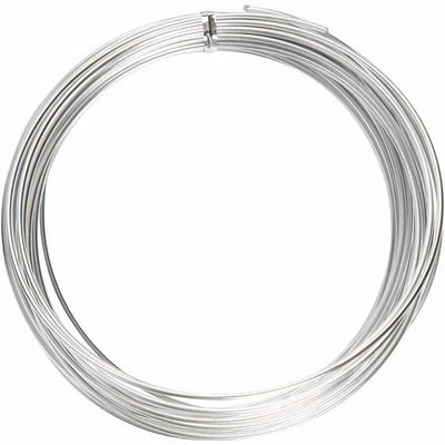 Fil alu Creativ company, rond, épaisseur 2 mm, argent, 10 m 1 rouleau
