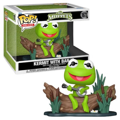 Funko les muppets Kermit avec banjo (pop ! deluxe) figurine en vinyle 1673 pop unisexe ! - neutre - standard