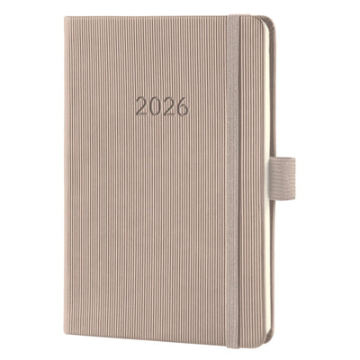 Agenda hebdomadaire Sigel 2026 conceptum - format a6 - taupe - couverture rigide - si-c2661