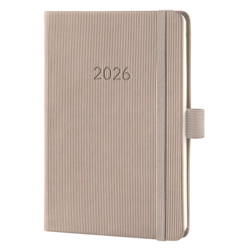 Agenda hebdomadaire Sigel 2026 conceptum - format a6 - taupe - couverture rigide - si-c2661