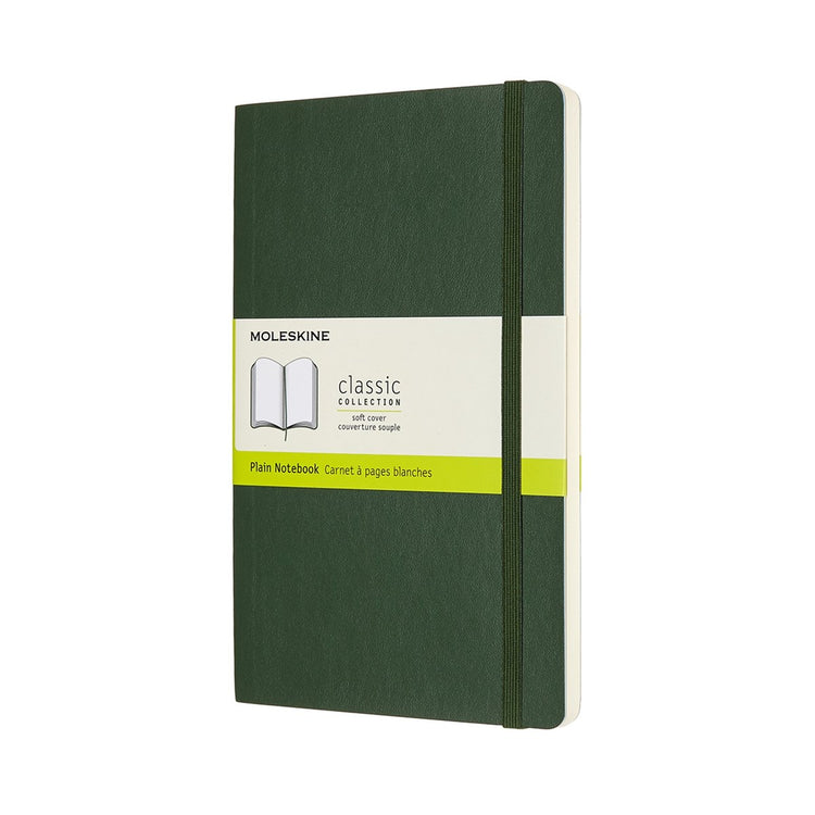 Carnet classique Moleskine - grand - couverture souple - vierge - vert myrte