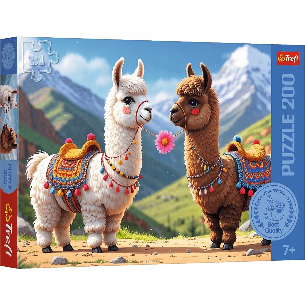 Puzzle Trefl lamas colorés 200 pièces (7+ ans)