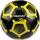 Mini ballon de football Avento - power strike - noir jaune - taille 3 - ø env. 19 cm