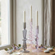 Arti casa bougeoir pour bougie de dîner - ø9 x 28 cm - bougeoir en verre décoration de la maison - rose clair - verre