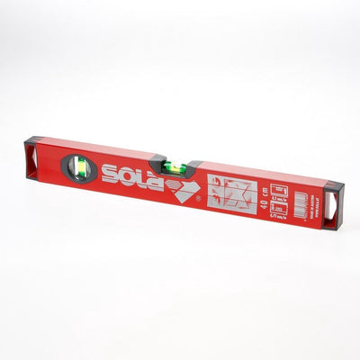 Sola niveau à bulle aluminium profil x bigx40, 40cm 2 ampoules 0,50mm m rouge - 01370501 - 01370501