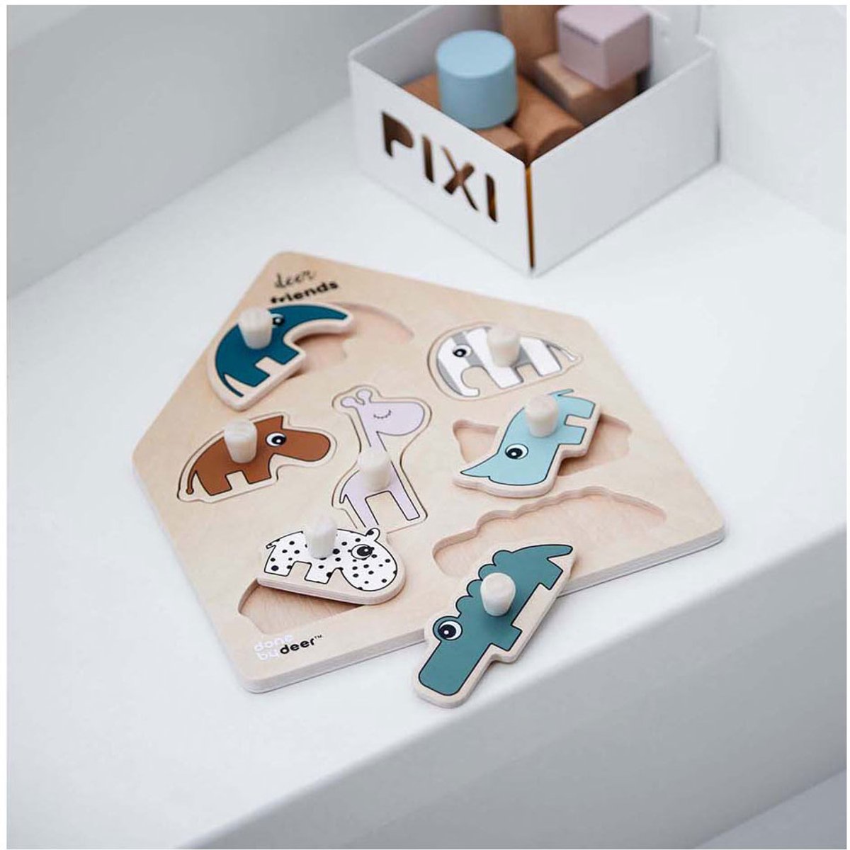 Fait par Deer Wooden Nick Puzzle Herten Friends, 7e.