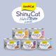 Gimcat 24 x 70 g - filets de Shinycat au bouillon de poulet + crevettes