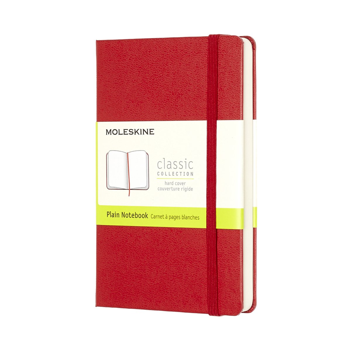Carnet classique Moleskine - poche - couverture rigide - vierge - rouge