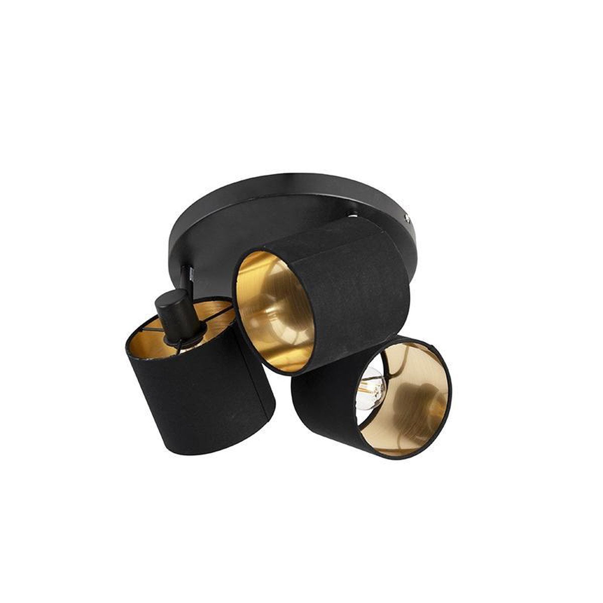 Rl vis ta lumière réalité tommy spot - noir - couleur or - excl.3xe14 - ip20