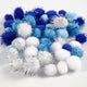 Pompons Creativ company, d 15+20 mm, différentes couleurs, 48 div 1 boîte