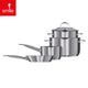 Set de poêles à induction Smile avec revêtement antiadhésif - casseroles toutes sources de chaleur - lot de 4 poêles avec couvercles