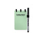 Carnet effaçable Correctbook a7 – menthe brumeuse – mix (lignes vierges) – carnet réutilisable – avec lingette pour stylo – format de poche