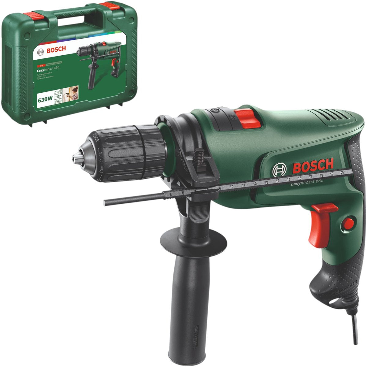 Perceuse à percussion Bosch easyimpact 630 630 watts 15 nm + étui (0603133100)