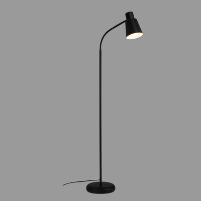 Briloner ekko - lampadaire - lampadaire de salon - lampe de lecture - industriel - métal - raccord E27 - noir - 128cm