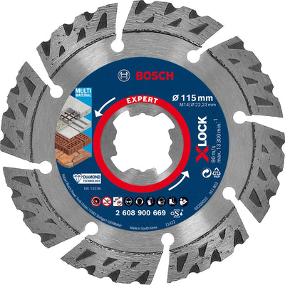Bosch expert x-lock disque diamant multi matériaux 115 x 2223 x 24 x 12 mm - 2608900669