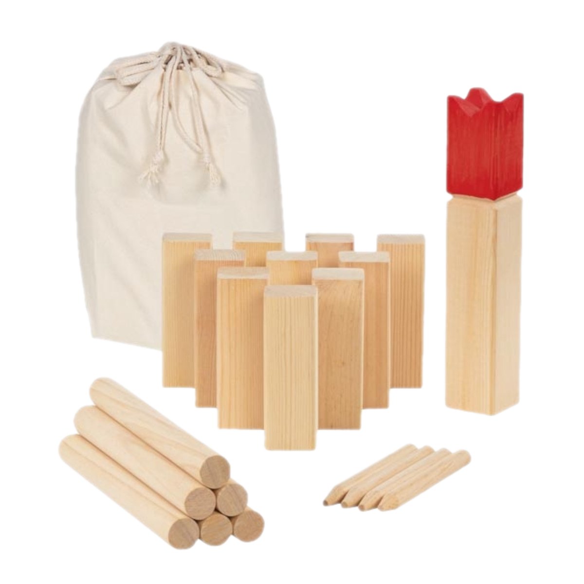GOKI WOODEN GAME EN COTTON BAG, 21DLG.