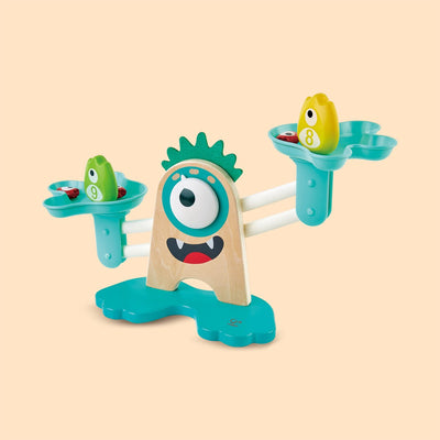 Hape Monster Scale - Balance de jouets avec 20 poids de monstre, jouets mathématiques à partir de 3 ans