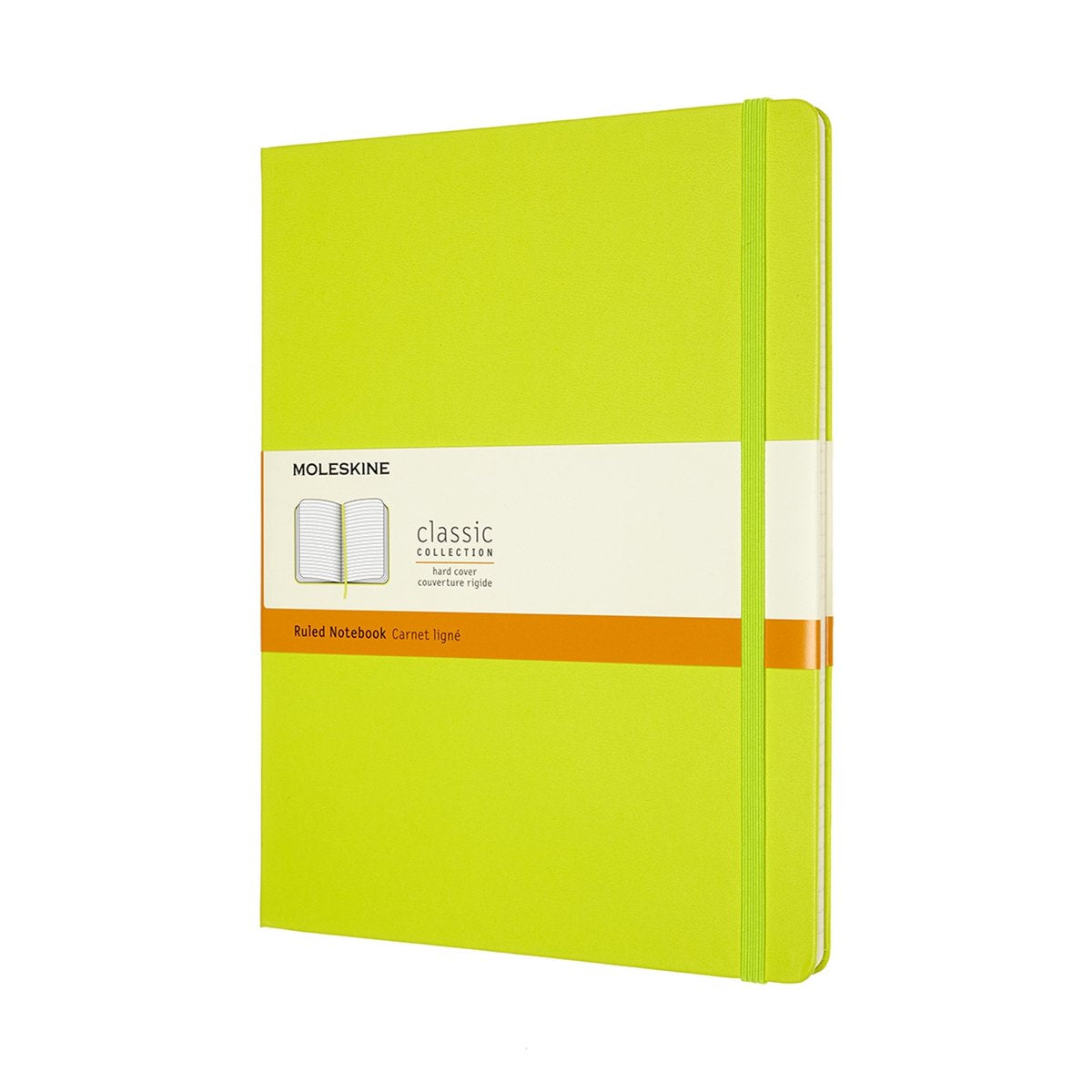 Carnet classique Moleskine - extra large - couverture rigide - ligné - vert citron
