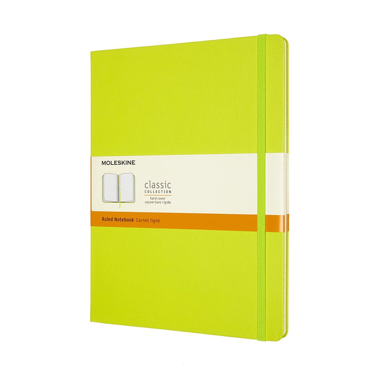 Carnet classique Moleskine - extra large - couverture rigide - ligné - vert citron
