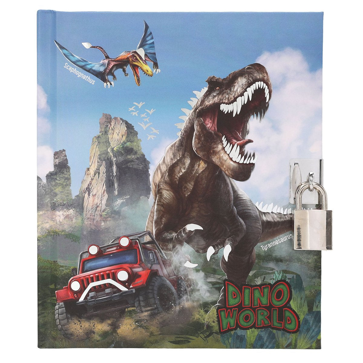 Journal du monde dinosaure haut de gamme avec serrure