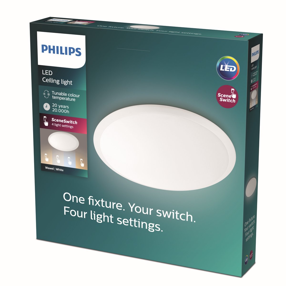 Philips LED Plafonnier Philips Wawel - blanc - petit - 17 W