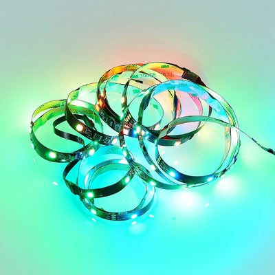 Bande led écran réalité RL live your light - noir - led rgb 6w - longueur 3m - lumière dynamique - variateur intégré - fonction mémoire - télécommande - changeur de couleur rgb - contrôle du son - connexion usb