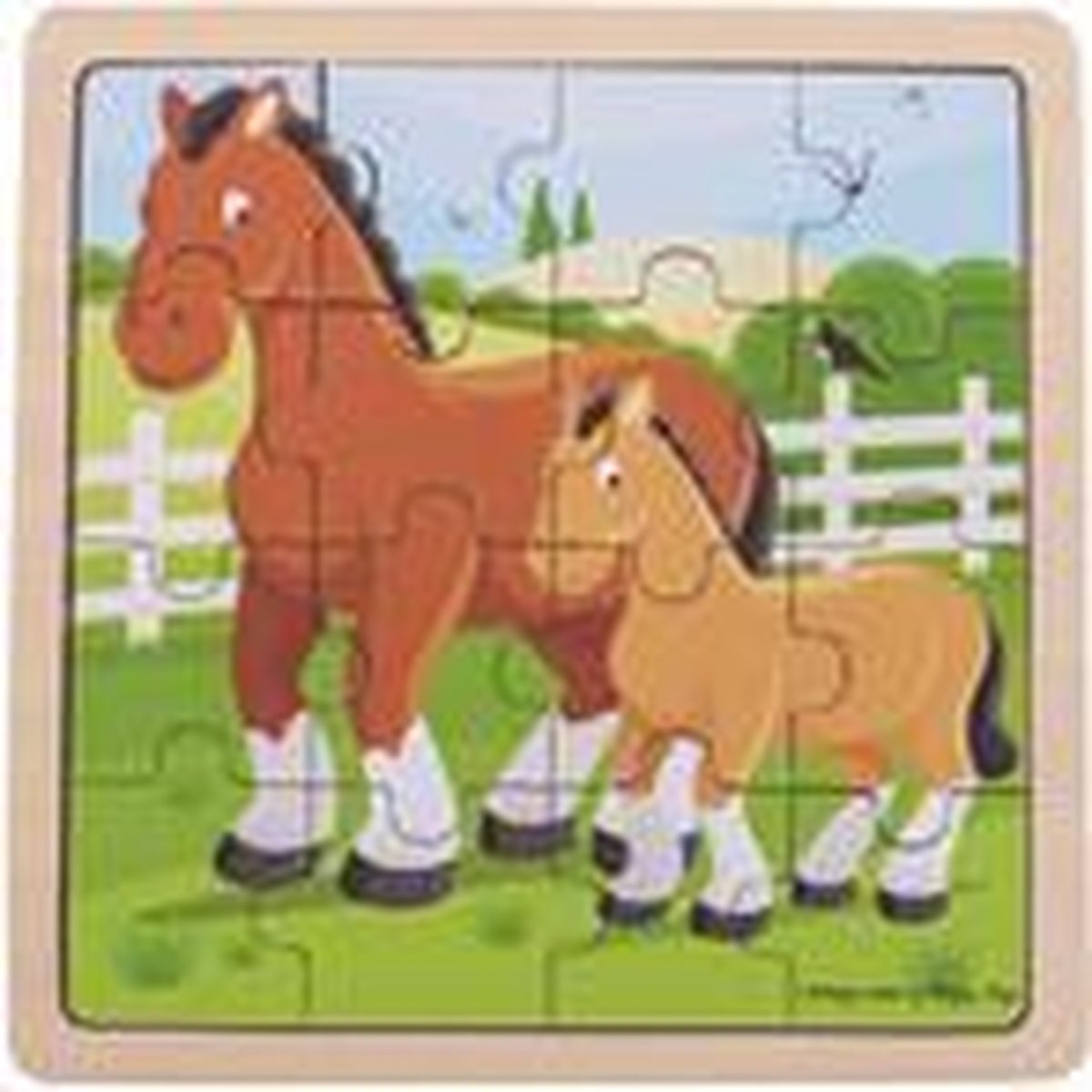 Puzzle Bigjigs cheval et poulain.