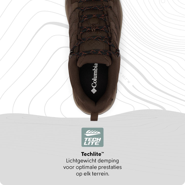 Chaussures de randonnée imperméables homme Columbia redmond™ iv low - cordovan, tangy orange
