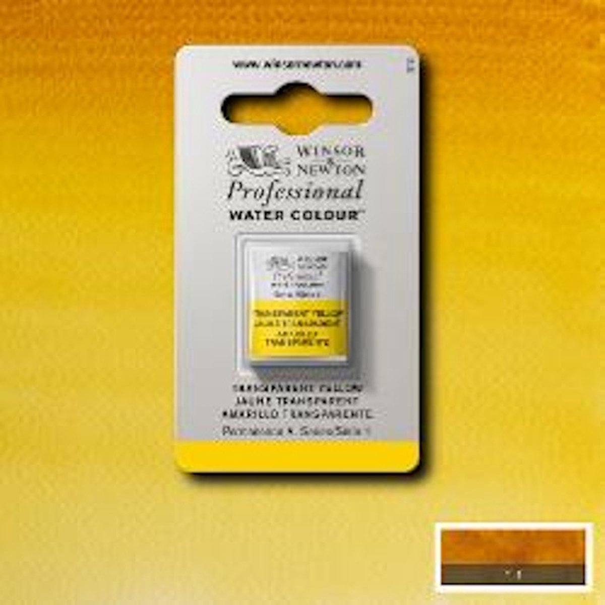 Winsor Newton peinture aquarelle professionnelle demi-tasse jaune transparent