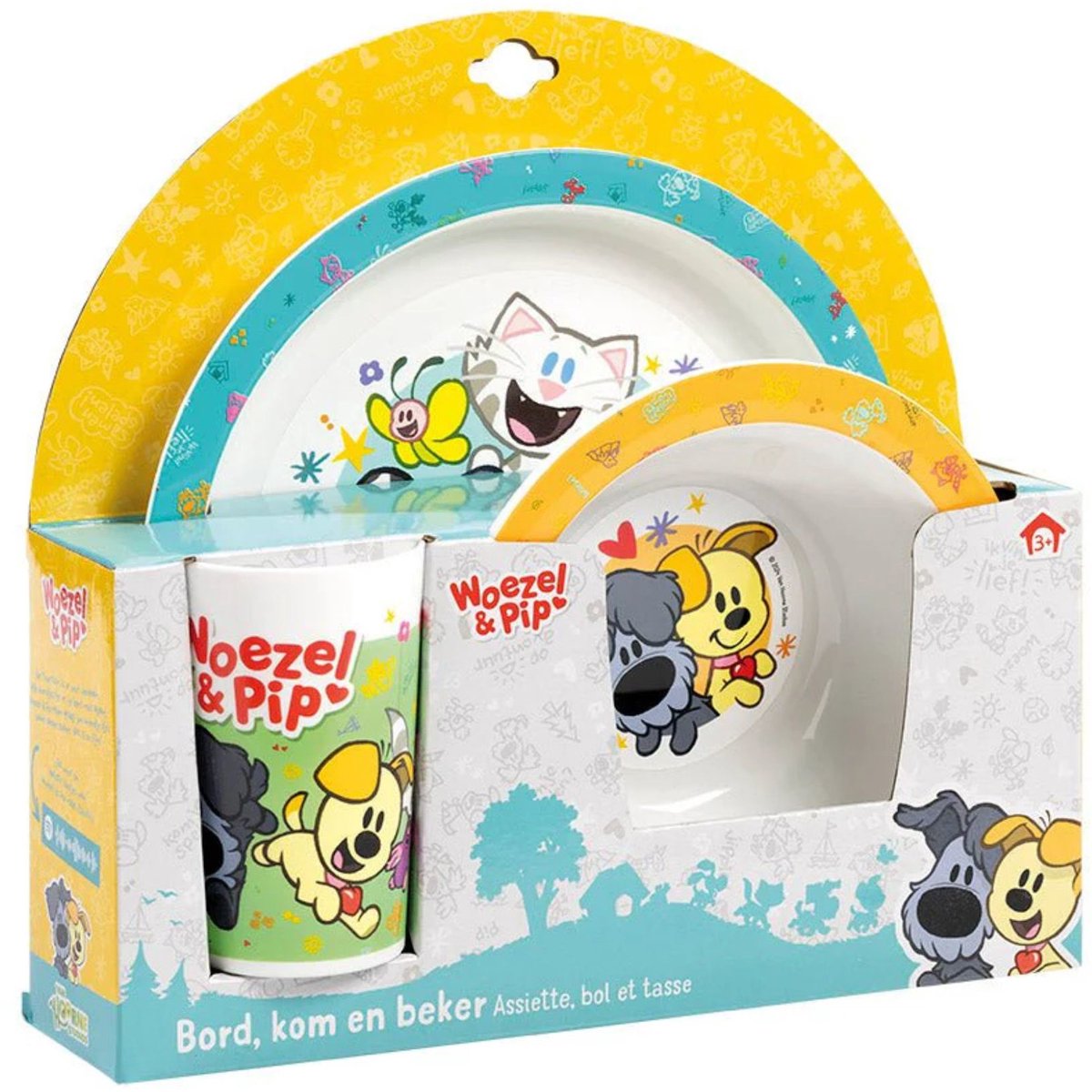Jouets bambolino woezel pip eetset, 3dlg.