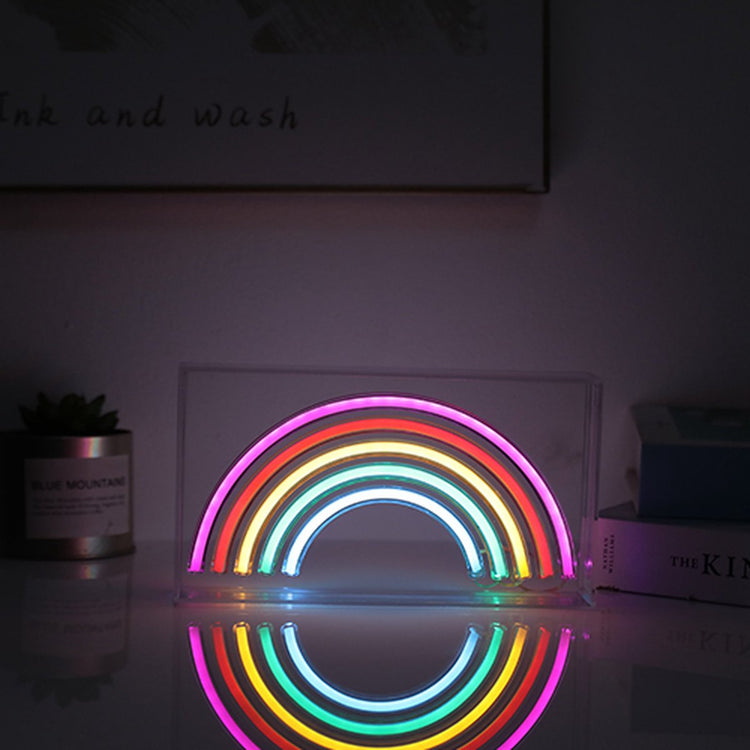 I-total itotal - néon led arc-en-ciel - éclairage d'ambiance - applique murale - idéal pour les étudiants - man cave - décoration - xl2764