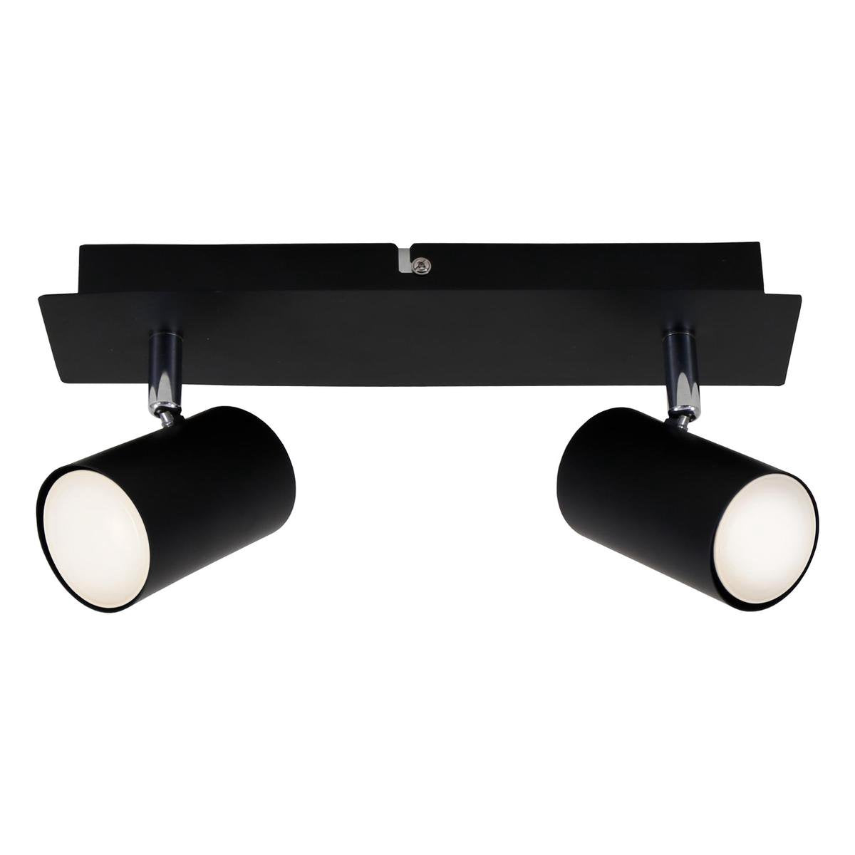 Briloner run - spot de plafond - spots en saillie avec 2 lumières - rotatif - plafonnier - gu10 - max. 40 watts - noir