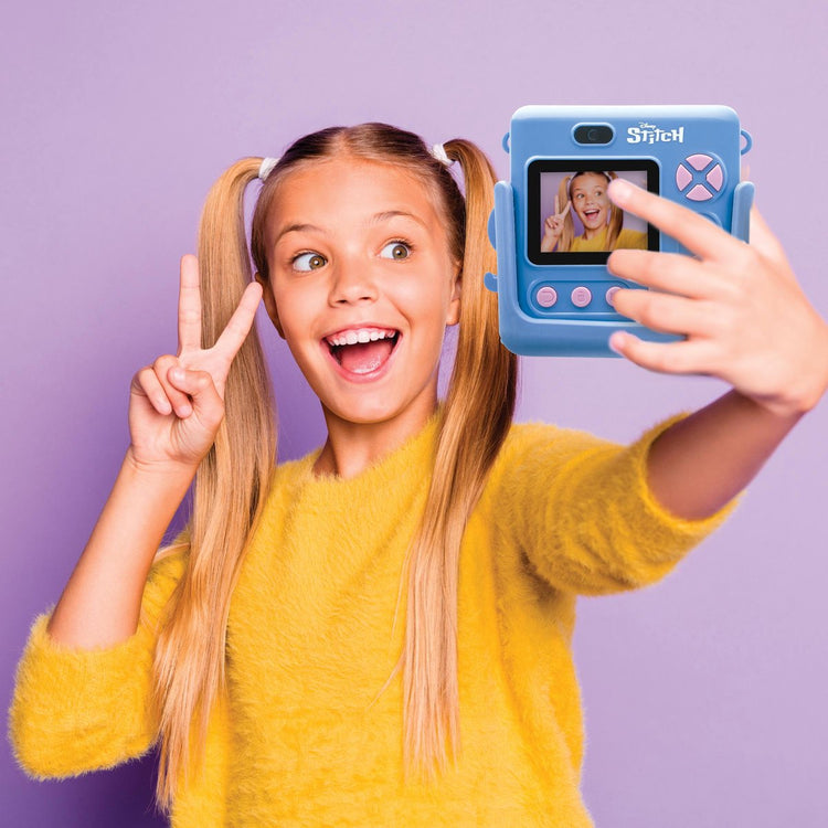 Impression Lexibook starcam®, pack appareil photo avec imprimante instantanée, 4 rouleaux de papier, tour de cou, étui en silicone point 3D et kit de réglage