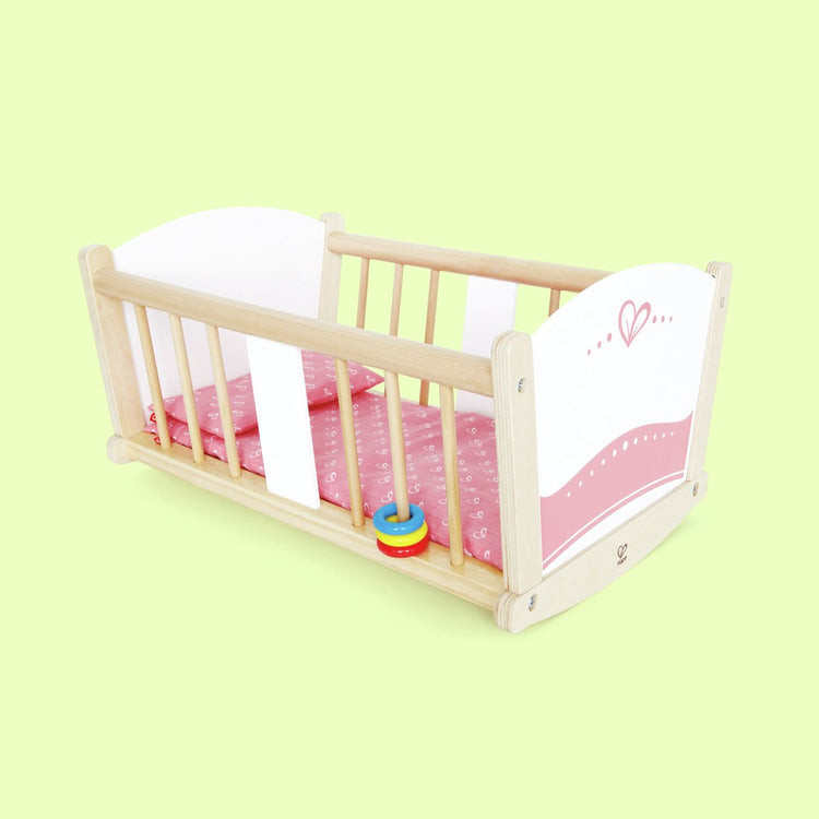 Berceau de poupée Hape - berceau à bascule en bois pour poupées, jouets pour enfants à partir de 3 ans