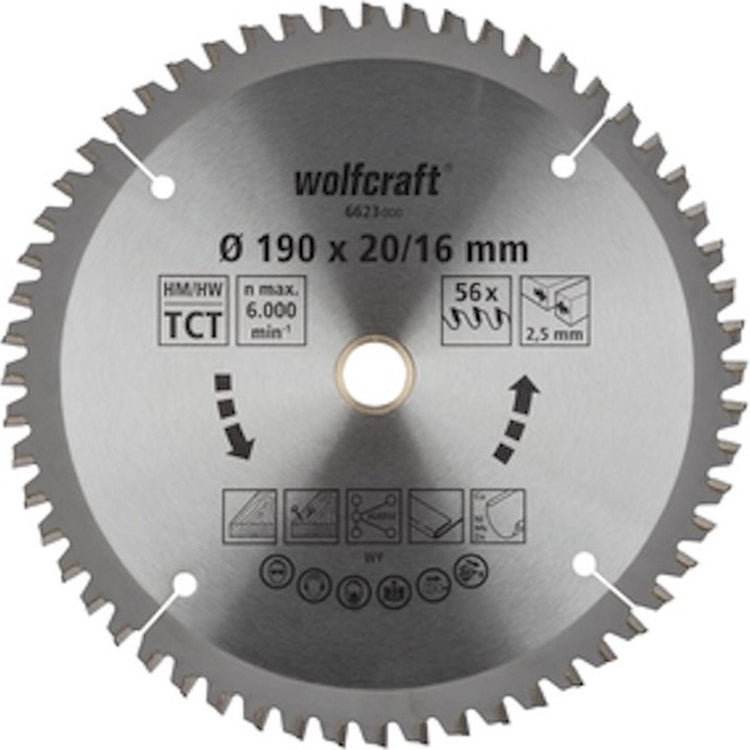 Wolfcraft - lame de scie circulaire - lame de scie 160 x 20 - série lilas - 6623000