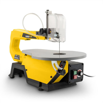 Scie à chantourner électrique Powerplus powx195 - Machine à scier 120w - max. largeur 406 mm, max. profondeur 50mm - avec 2 acc.