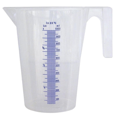 Verre doseur Pressol - 1 litre - transparent - plastique - format litre